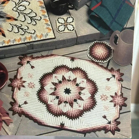 5/$25 Quilt  embroidered vintage placemats tutorial book DIY - Picture 3 of 7